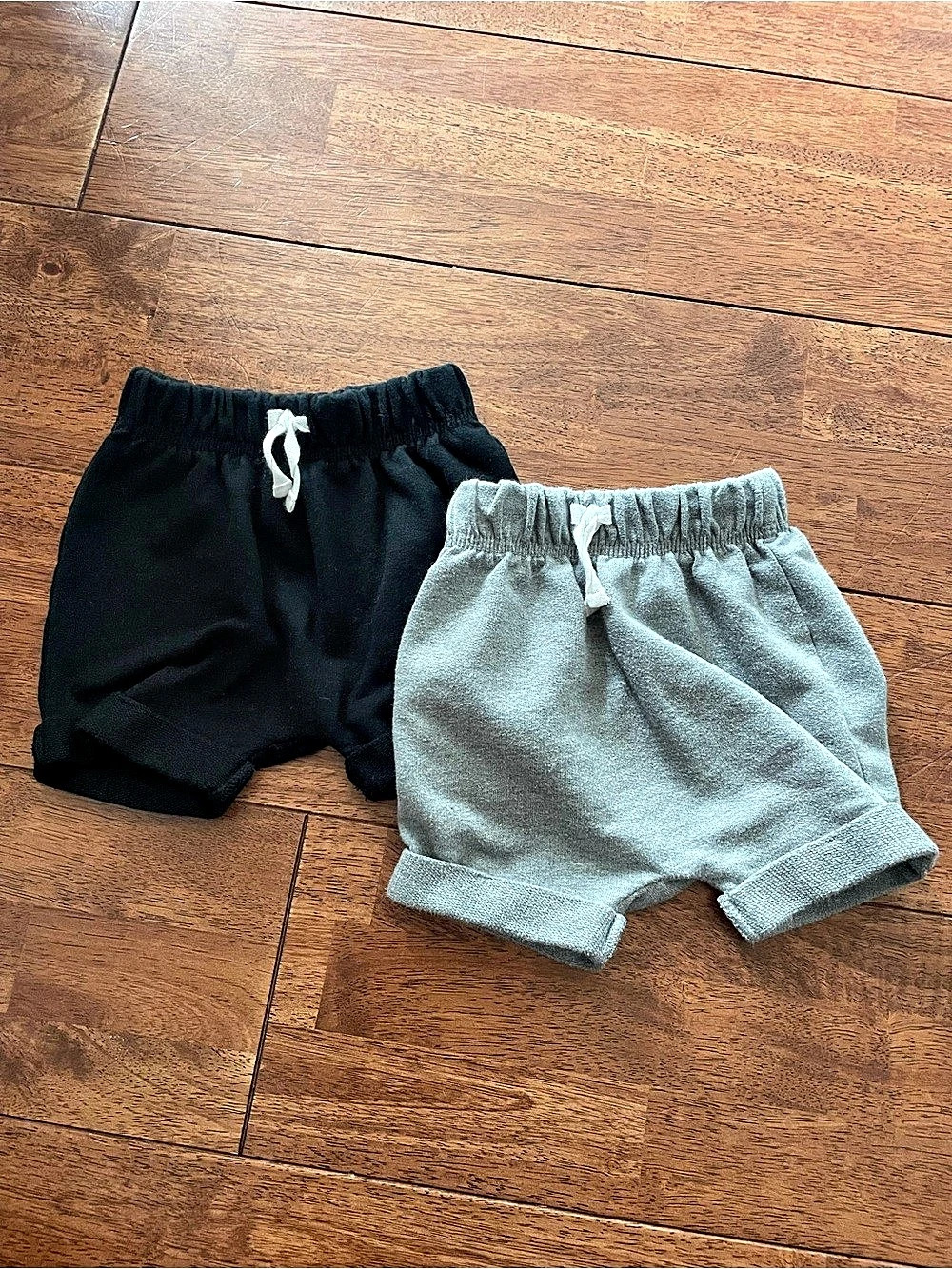 Cat & Jack Baby French Terry Shorts 2-Pack 3M-6M Black & Gray
